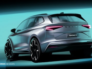 Skoda Enyaq iV na szkicach